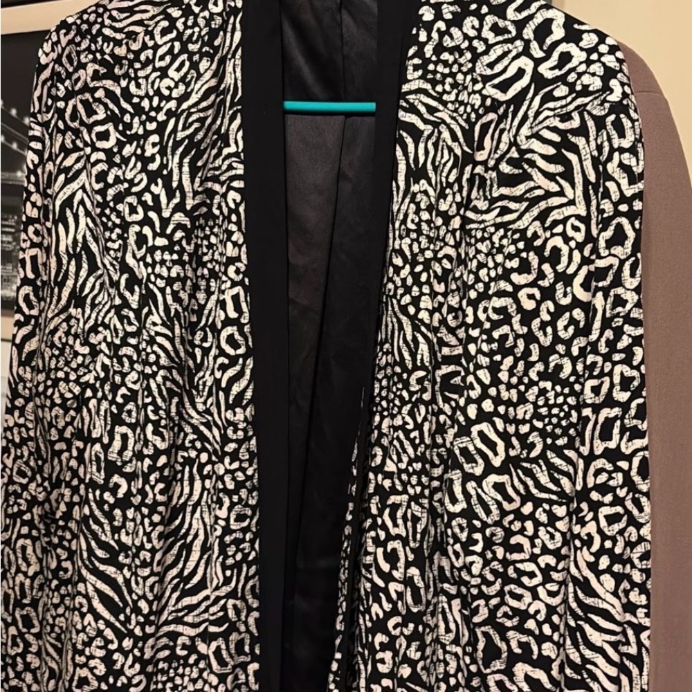 Torrid Monochrome Animal Print Blazer